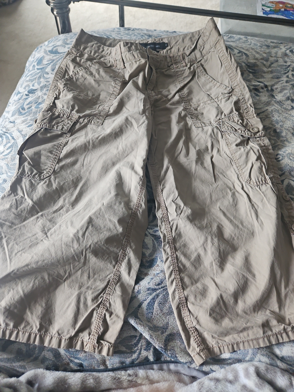 Calvin Klein Beige Cargo Capris